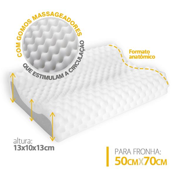 Travesseiro Modelo Cervical Firme - Duoflex Imagem de Travesseiro Modelo Cervical Firme
