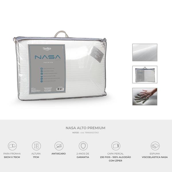 Imagem de Travesseiro Nasa Alto Duoflex Premium 17cm