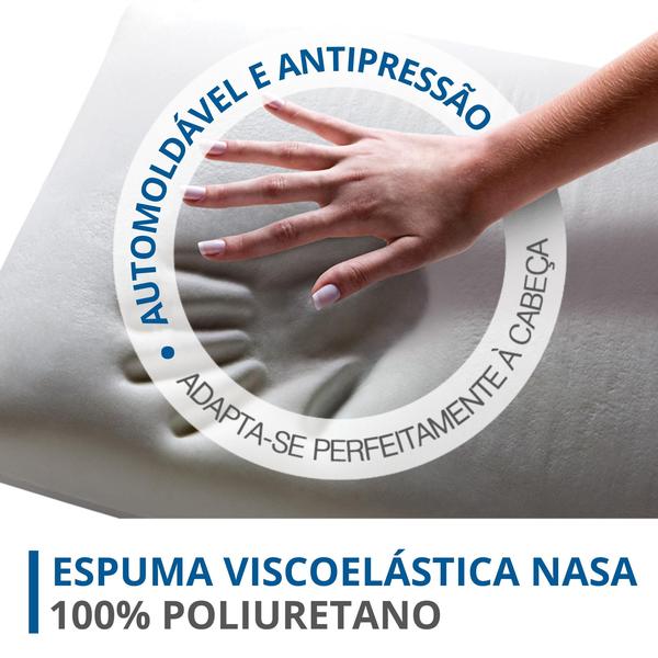 Travesseiro Nasa Alto King - 50x90 - Duoflex Imagem de Travesseiro Nasa Alto King - 50x90