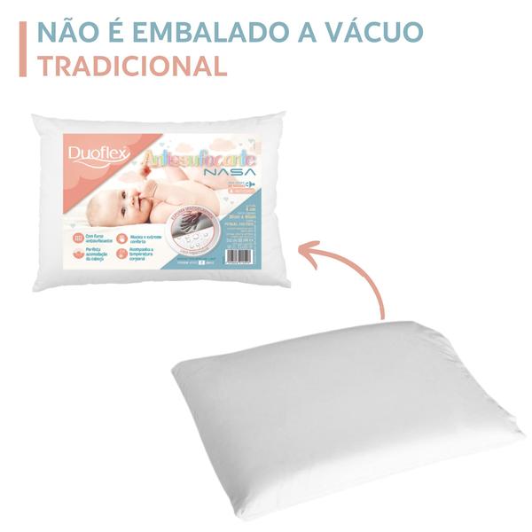 Travesseiro Nasa Baby Infantil Antiácaros Duoflexx Imagem de Travesseiro Nasa Baby Infantil Antiácaros Duoflexx