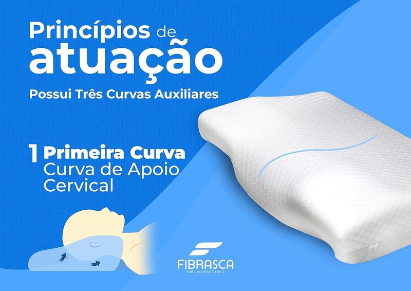 Imagem de Travesseiro Nasa Cervical 54X39X11cm - Fibrasca