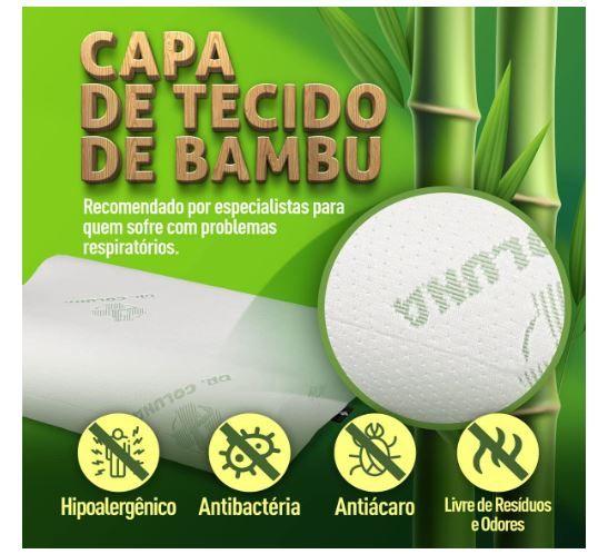 Imagem de Travesseiro Nasa Cervical Ortopédico Viscoelástico Com Fibra de Bambu Sleep 51cm x 34cm - Relaxmedic Dr Coluna