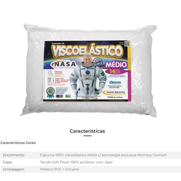 Imagem de Travesseiro Nasa Médio Macio