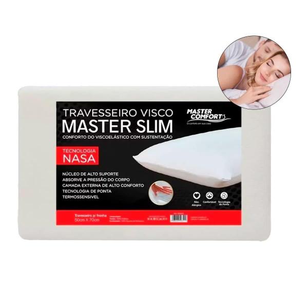 Travesseiro Nasa Viscoelástico Slim Conforto E Suporte - Relet Imagem de Travesseiro Nasa Viscoelástico Slim Conforto E Suporte