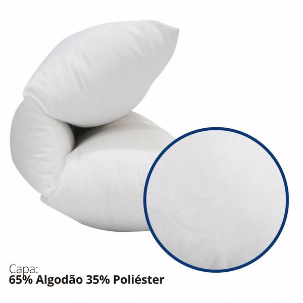 Imagem de Travesseiro Ortopédico Cervical Fibra de Poliéster 100% Lavável  - Branco 50x70cm - 4288 - Fibrasca