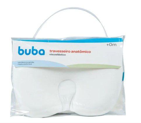 Travesseiro Para Bebê Anatômico Viscoelástico Buba Branco Imagem de Travesseiro Para Bebê Anatômico Viscoelástico Buba Branco