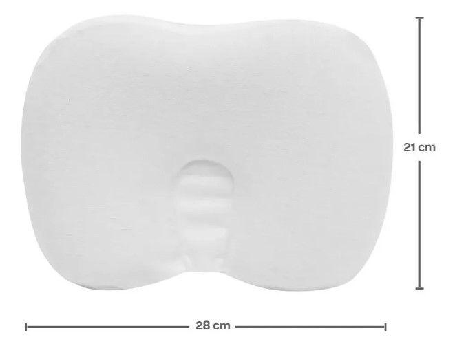 Travesseiro Para Bebê Anatômico Viscoelástico Buba Branco Imagem de Travesseiro Para Bebê Anatômico Viscoelástico Buba Branco