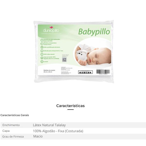 Travesseiro Para Bebe Látex - Dunlopillo Imagem de Travesseiro Para Bebe Látex