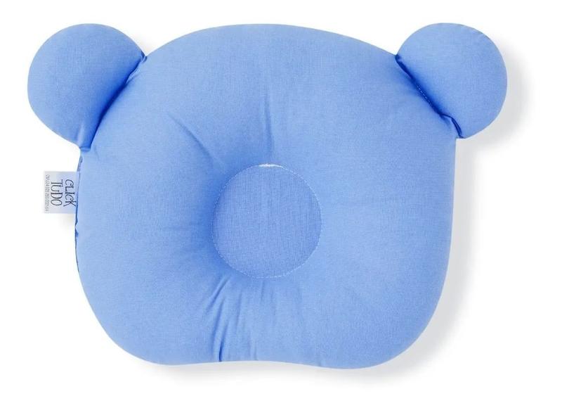 Imagem de Travesseiro Plagiocefalia Para Bebe Cabeça Chata - AZUL NOVO