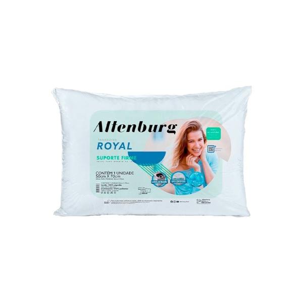 Imagem de Travesseiro Royal Altenburg 50x70 cm Branco Tecido Percal 180 Fios 100% Algodão