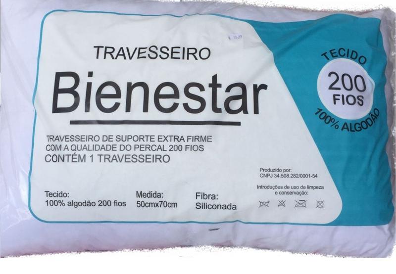 Imagem de Travesseiro Suporte Extra Firme Bienestar 200 Fios 50 X 70cm