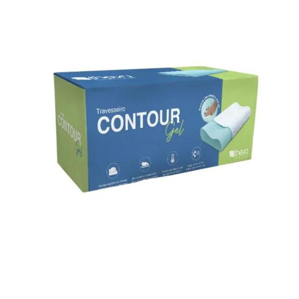 Imagem de Travesseiro Theva Contour Gel Cervical 40x60x12/10cm