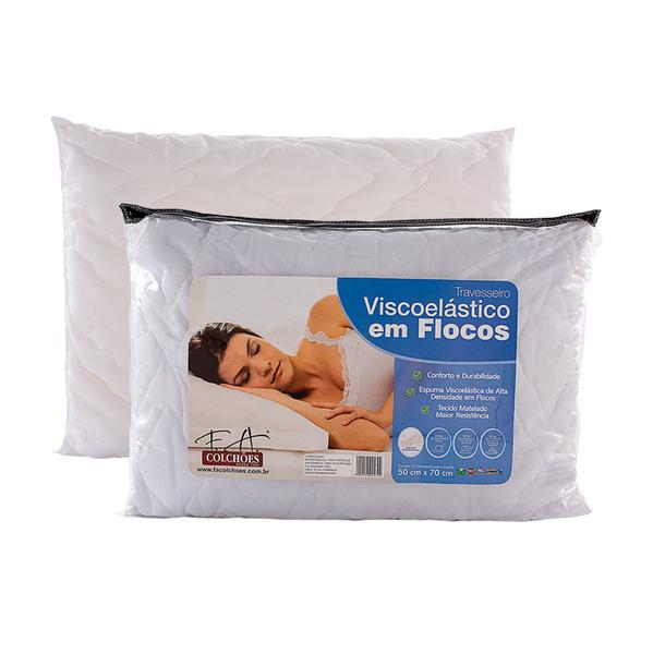 Travesseiro Visco Flocos - Espuma Viscoelástica Antialérgico 50x70cm - F.a Maringa Imagem de Travesseiro Visco Flocos - Espuma Viscoelástica Antialérgico 50x70cm