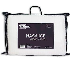 Imagem de Travesseiro Viscoelástico Ice Nasa Branco 60x40cm 10220273 - Master Comfort