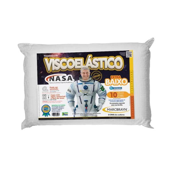 Travesseiro Viscoelástico Nasa - Baixo - Marcbrayn Imagem de Travesseiro Viscoelástico Nasa - Baixo