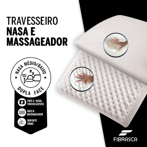 Imagem de Travesseiro Viscoelástico Nasa Up3 - Casca De Ovo  Fibrasca