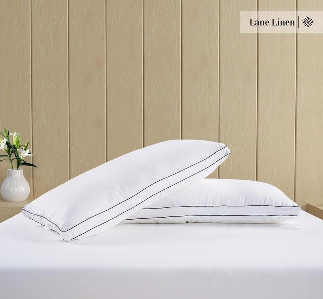 Imagem de Travesseiros LANE LINEN, cama macia reforçada, tamanho padrão, conjunto de 2