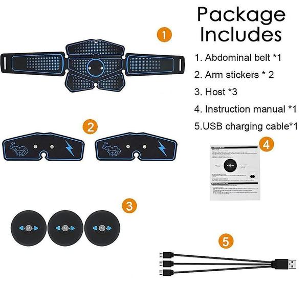 Treinador de estômago EMS com estimulador muscular elétrico Wokex Imagem de Treinador de estômago EMS com estimulador muscular elétrico Wokex