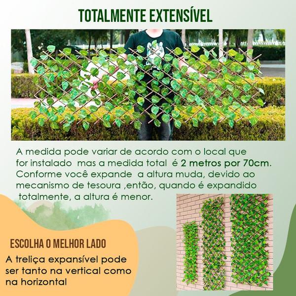 Imagem de Treliça Muro Painel Planta Artificial Decoração Selva Jardim