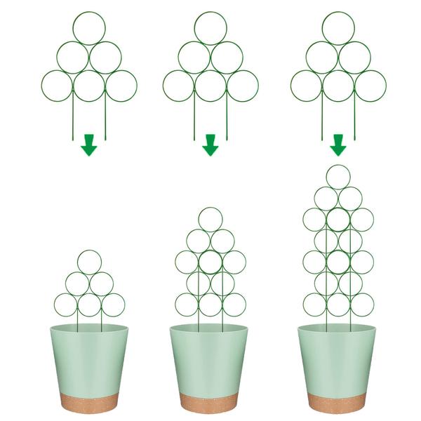 Imagem de Trellis LONCHDAN para plantas em vasos, empilhável para ambientes internos, pacote com 3