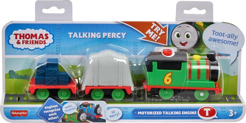 Imagem de Trem de brinquedo motorizado Thomas e seus amigos falando sobre Percy há mais de 3 anos