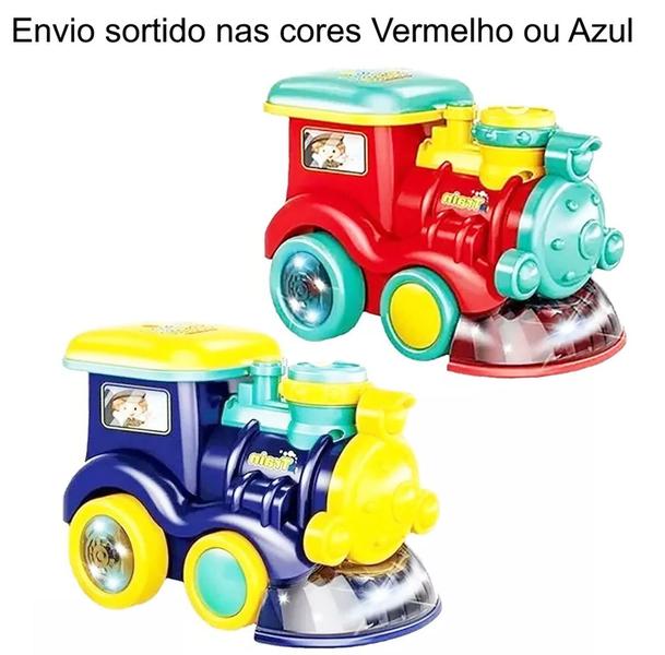 Imagem de Trem de Brinquedo Solta Bolhas Luz Som Bate Desvia +Refil 1L