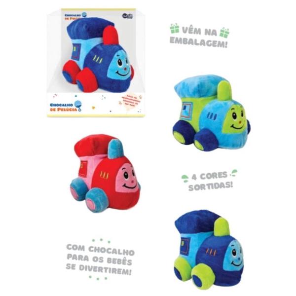 Imagem de Trem de Pelúcia com Chocalho Sortido - Unik Baby - UNIK TOYS