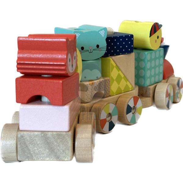 Imagem de Trem De Puxar Com Blocos Infantil Janod