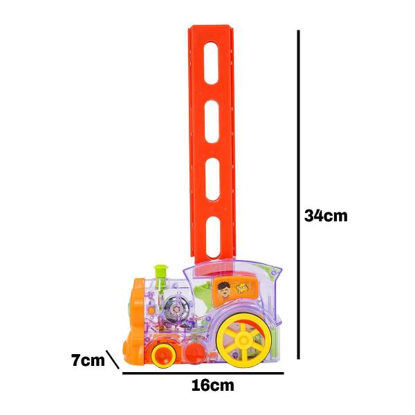 Imagem de Trem Empilha Dominó Com Som Brinquedo Infantil A Pilha