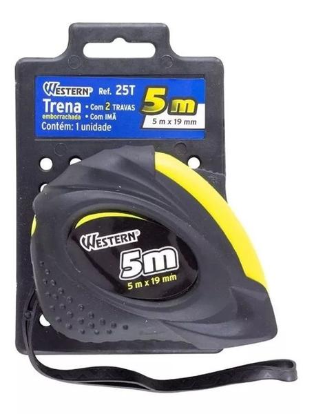 Imagem de Trena Com Trava Dupla 5m X 25mm Western