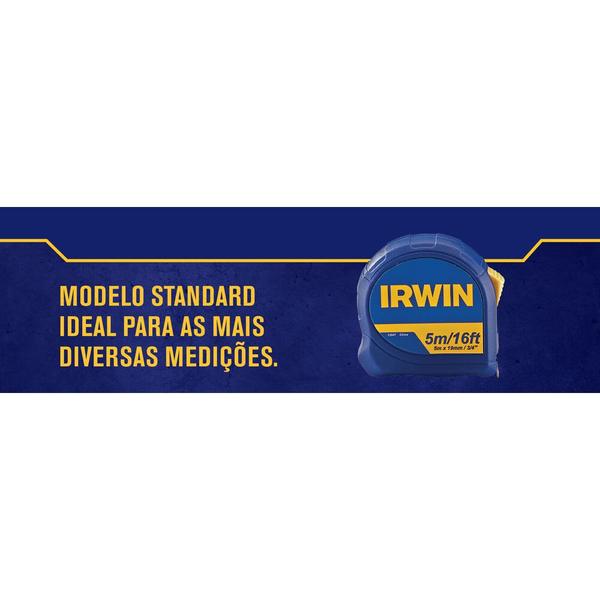 Imagem de Trena De Aço Standard 5 Metros Abs Com Trava Iw3947 Irwin