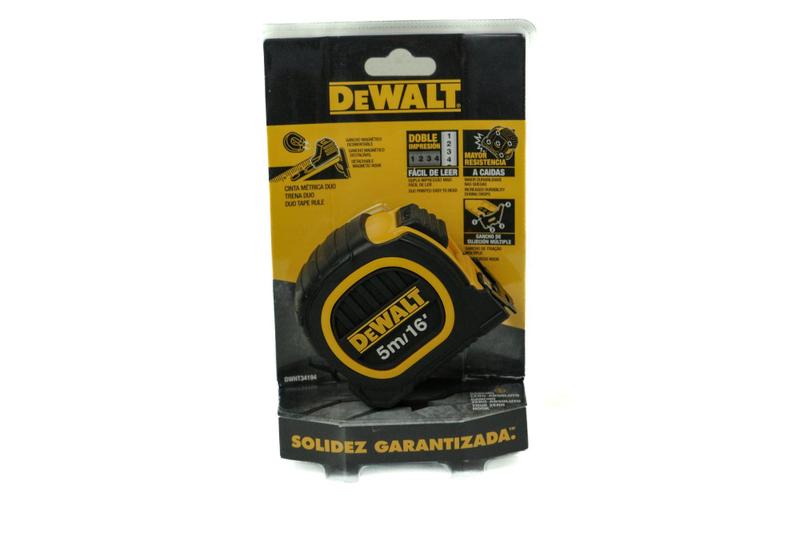 Imagem de Trena Emborrachada Manual Duo 5M/16 X 25MM Dewalt DWHT34194L