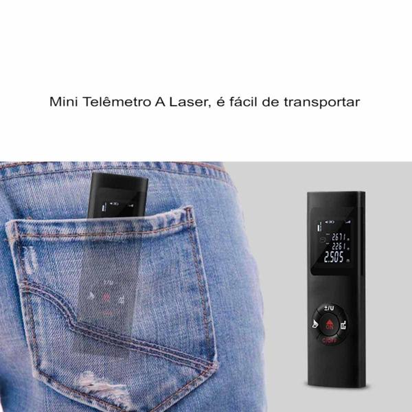 Imagem de Trena Laser Digital 40 metros Métrica Medidor Slim USB-c - Exbom