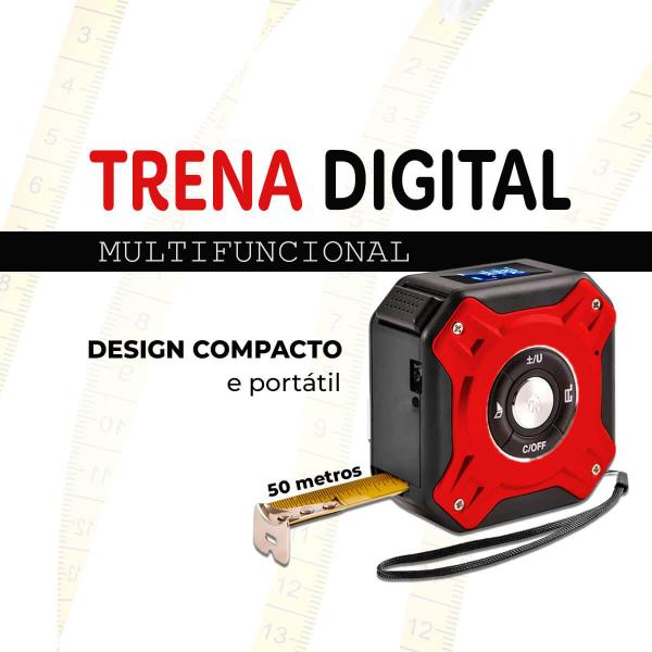 Imagem de Trena Laser Digital Exbom Multifuncional 50m