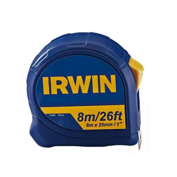 Imagem de Trena Métrica Aço 8 Metros Irwin Profissional Bolso Manual