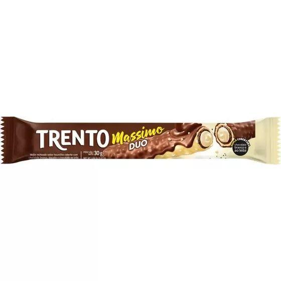 Trento Massimo Chocolate Duo 480g - Caixa com 16un x 30g - NoBrand Imagem de Trento Massimo Chocolate Duo 480g - Caixa com 16un x 30g