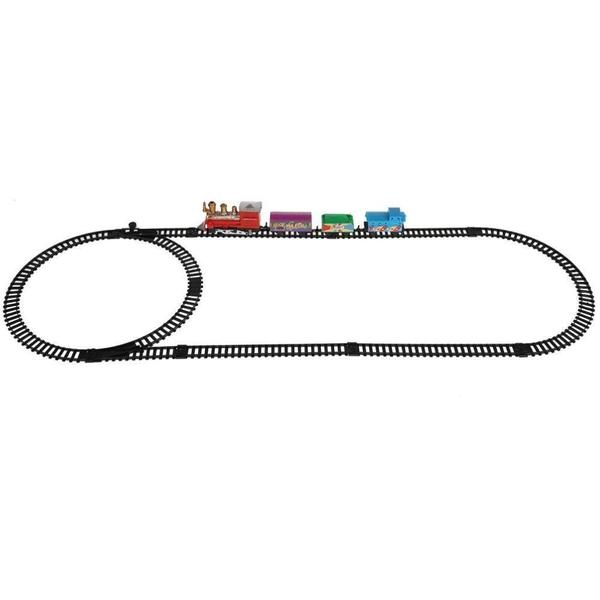 Imagem de Trenzinho classico locomotiva trem vagoes muda de pista trilho infantil ferrorama