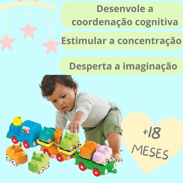 Imagem de Trenzinho Didatico Baby Animal C/7 Pcs