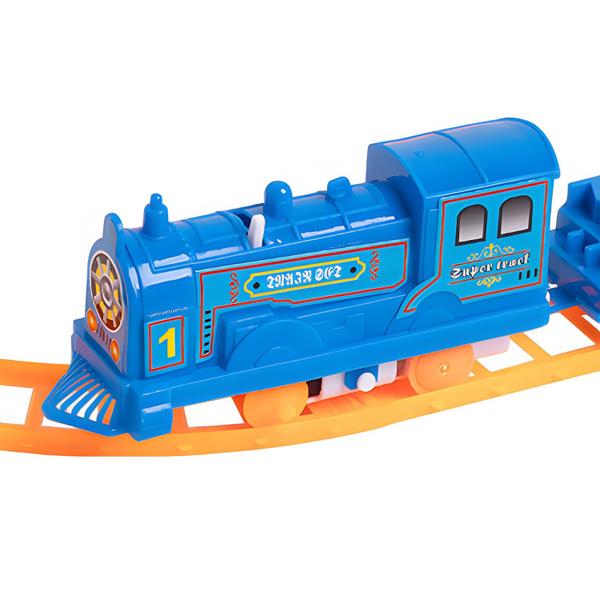 Trenzinho Infantil de Brinquedo Com Pista Locomotiva Azul Menino - Samba Toys Imagem de Trenzinho Infantil de Brinquedo Com Pista Locomotiva Azul Menino - Samba Toys