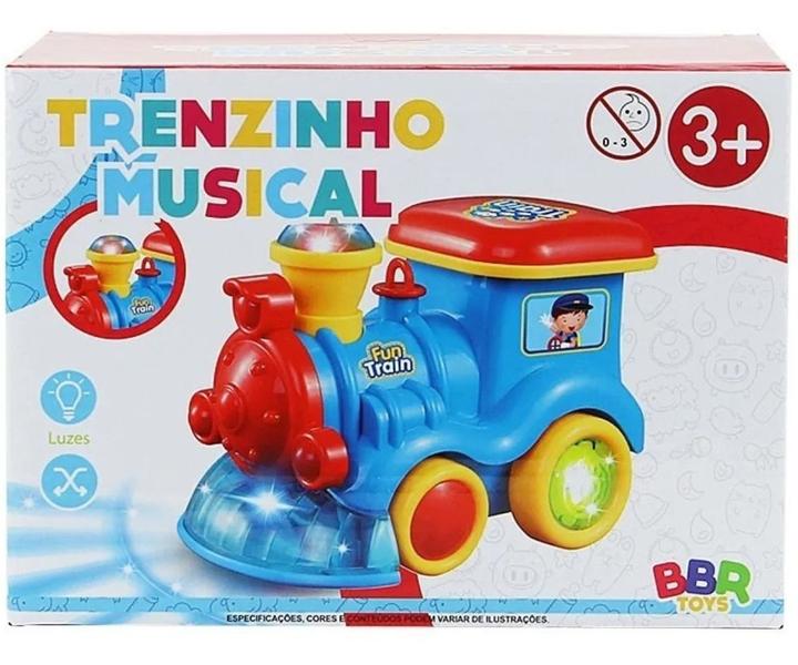 Imagem de Trenzinho Musical Bate/volta Luzes E Sons Brinquedo Infantil Bbr Toys Presente Crianças 3 anos +