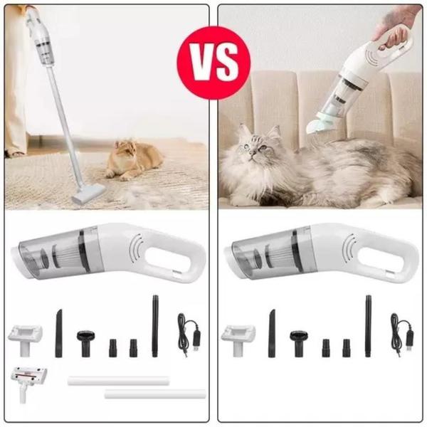 Três Em Um, Todos Os Espaços: Aspirador Vertical Branco - MR Imagem de Três Em Um, Todos Os Espaços: Aspirador Vertical Branco
