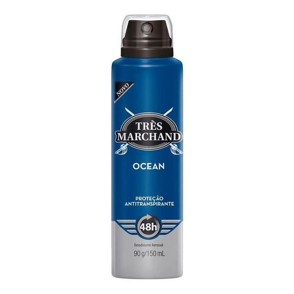 Imagem de Três marchand desodorante aerossol ocean com 150ml