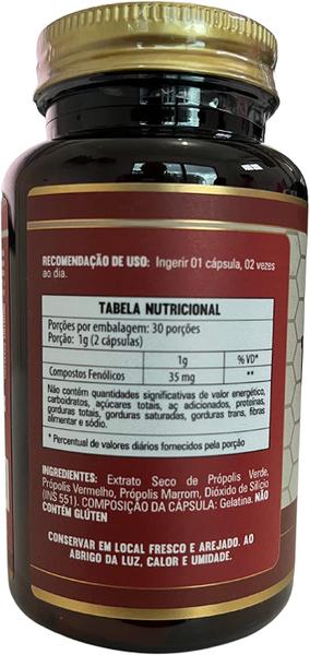 Tri Própolis (Vermelha, Verde e Marrom) 60 Caps de 500mg Flora Nativa do Brasil - Flora Nativa do Brasil Imagem de Tri Própolis (Vermelha, Verde e Marrom) 60 Caps de 500mg Flora Nativa do Brasil