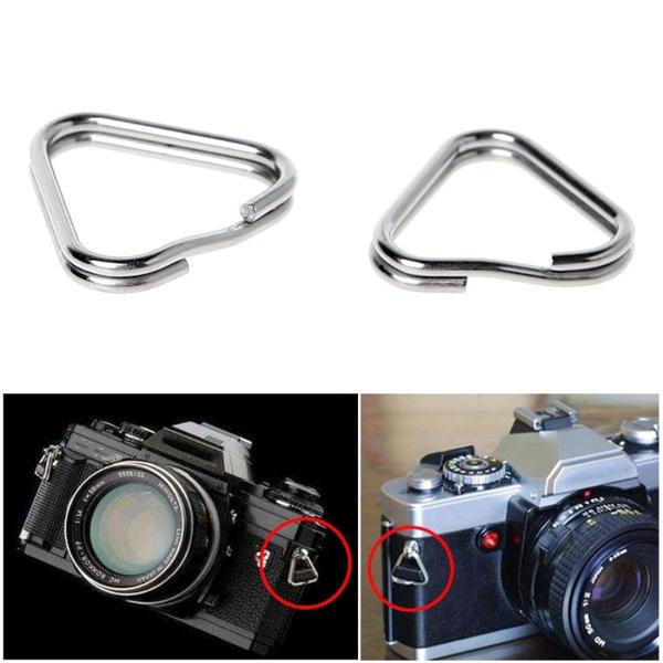 Triângulo de metal para alça de câmera fotográfica (par) - Outros Fabricantes Imagem de Triângulo de metal para alça de câmera fotográfica (par)