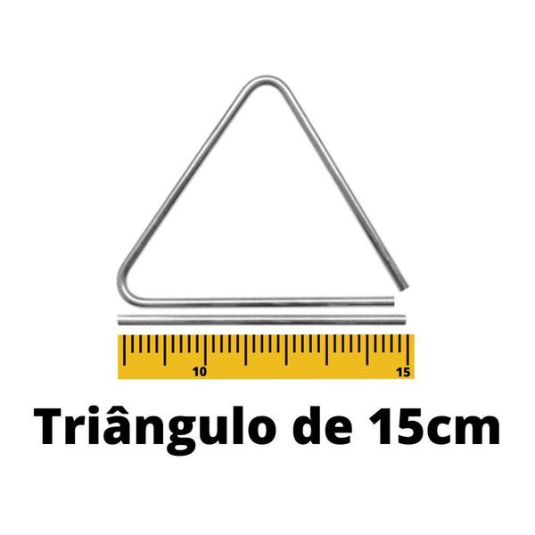 Imagem de Triângulo Musical Forró Alumínio Cromado 15cm Liverpool