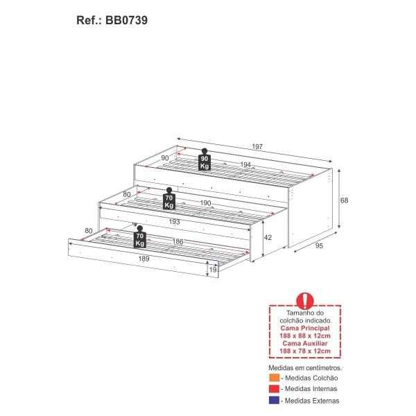 Imagem de Tricama para Colchão 88x188cm Marshmallow Multimóveis BB0739