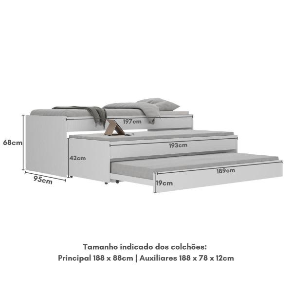 Imagem de Tricama para Colchão 88x188cm Marshmallow Multimóveis BB0739