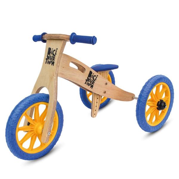 Imagem de Triciclo 2 Em 1 Vira Bicicleta De Equilíbrio Wooden Azul