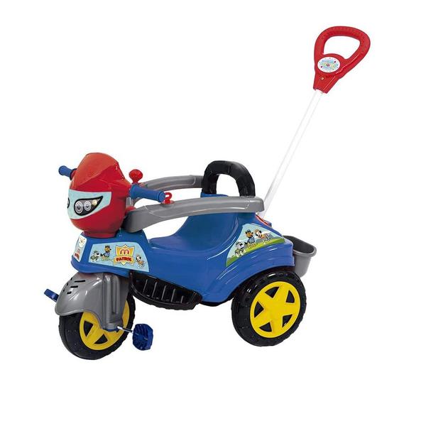 Triciclo Baby City M-Patrol Com Porta Objetos Função Passeio e Pedal Maral Imagem de Triciclo Baby City M-Patrol Com Porta Objetos Função Passeio e Pedal Maral