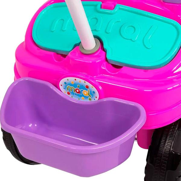 Triciclo Baby City Menina Passeio e Pedal Com Haste Direcional Até 30kg Maral Imagem de Triciclo Baby City Menina Passeio e Pedal Com Haste Direcional Até 30kg Maral